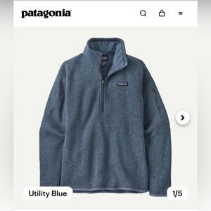 Patagonia Women’s Better Sweater Quarter Zip Fleece, Large